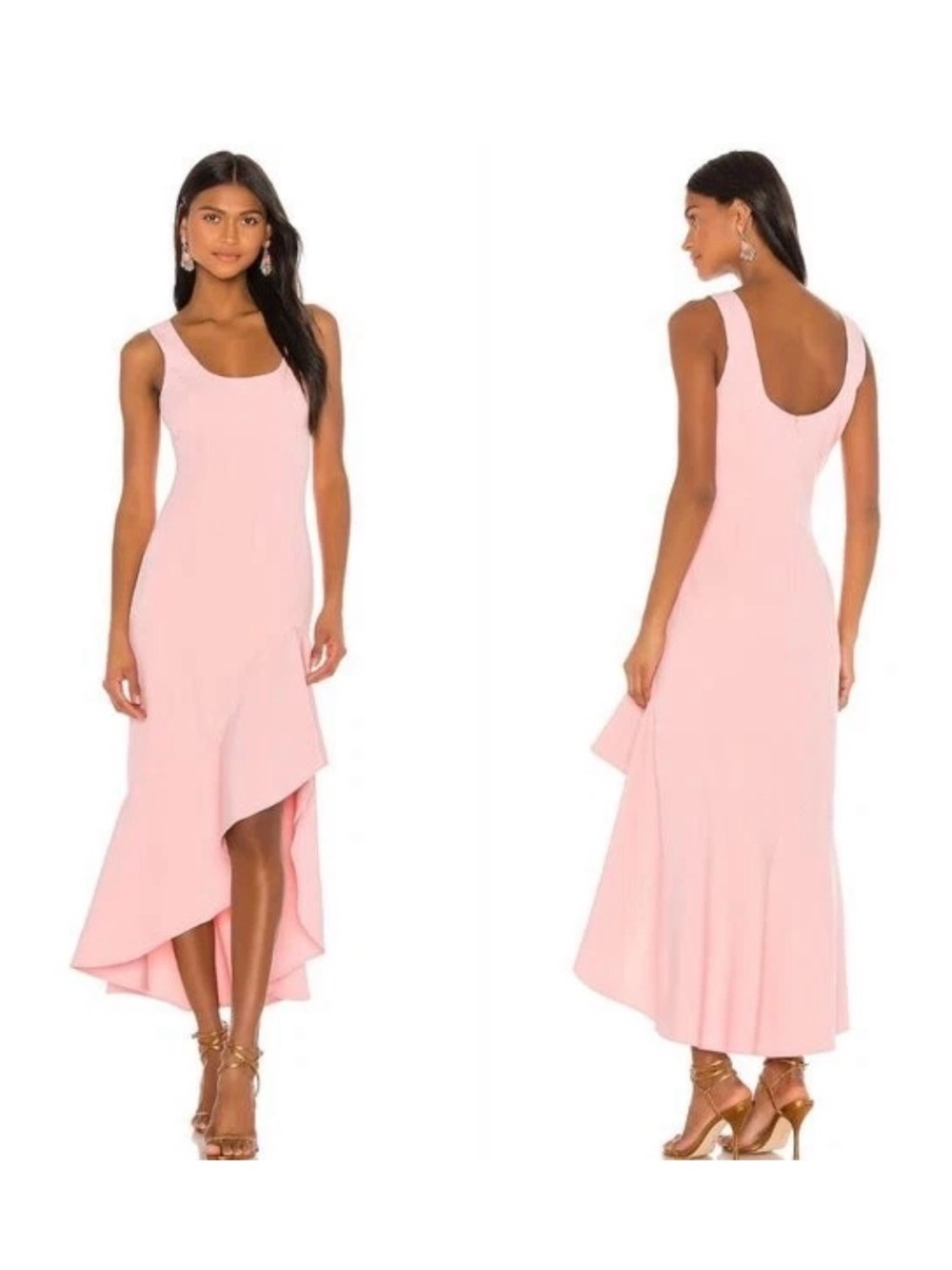 Bardot Blush Pink High-Low Sleeveless Dress